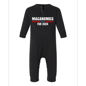 Maganomics For 2024 Donald Trump President Legend Infant Fleece One Piece