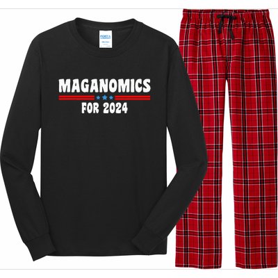 Maganomics For 2024 Donald Trump President Legend Long Sleeve Pajama Set