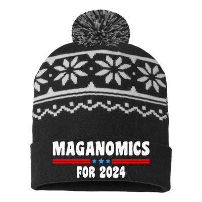 Maganomics For 2024 Donald Trump President Legend USA-Made Snowflake Beanie