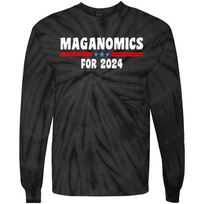 Maganomics For 2024 Donald Trump President Legend Tie-Dye Long Sleeve Shirt