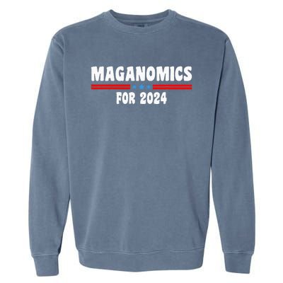 Maganomics For 2024 Donald Trump President Legend Garment-Dyed Sweatshirt