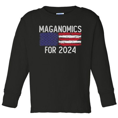 Maganomics For 2024 Trump Toddler Long Sleeve Shirt