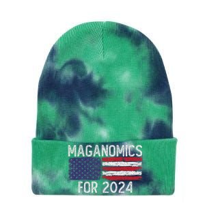 Maganomics For 2024 Trump Tie Dye 12in Knit Beanie