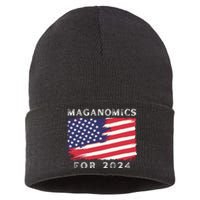 Maganomics For 2024 Trump President Legend Sustainable Knit Beanie