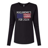 Maganomics For 2024 Trump Womens Cotton Relaxed Long Sleeve T-Shirt