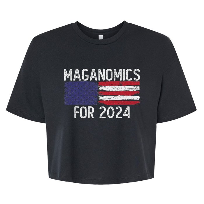 Maganomics For 2024 Trump Bella+Canvas Jersey Crop Tee