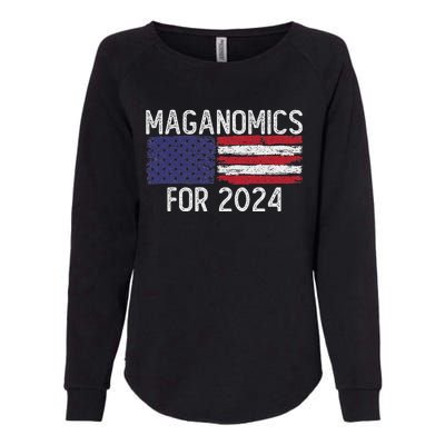 Maganomics For 2024 Trump Womens California Wash Sweatshirt