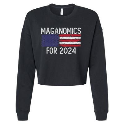 Maganomics For 2024 Trump Cropped Pullover Crew