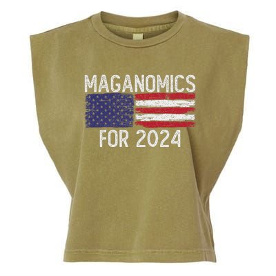 Maganomics For 2024 Trump Garment-Dyed Women's Muscle Tee