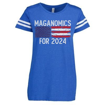 Maganomics For 2024 Trump Enza Ladies Jersey Football T-Shirt