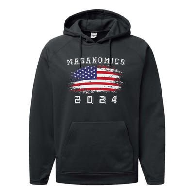 Maganomics For 2024 Trump Performance Fleece Hoodie