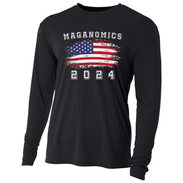 Maganomics For 2024 Trump Cooling Performance Long Sleeve Crew