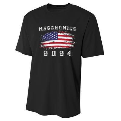 Maganomics For 2024 Trump Performance Sprint T-Shirt