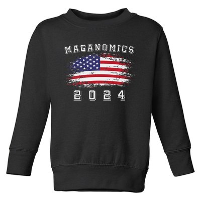 Maganomics For 2024 Trump Toddler Sweatshirt