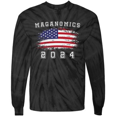 Maganomics For 2024 Trump Tie-Dye Long Sleeve Shirt