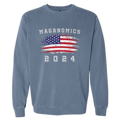 Maganomics For 2024 Trump Garment-Dyed Sweatshirt