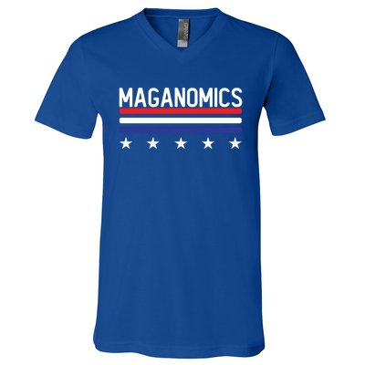 Maganomics For 2024 Trump President Legend Cool Gift V-Neck T-Shirt