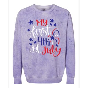 My First 4th Of July Cute Gift Colorblast Crewneck Sweatshirt