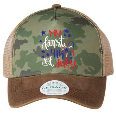 My First 4th Of July Cute Gift Legacy Tie Dye Trucker Hat