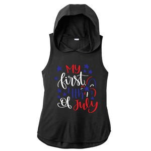 My First 4th Of July Cute Gift Ladies PosiCharge Tri-Blend Wicking Draft Hoodie Tank