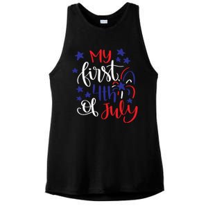 My First 4th Of July Cute Gift Ladies PosiCharge Tri-Blend Wicking Tank