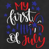 My First 4th Of July Cute Gift 7 Panel Mesh Trucker Snapback Hat