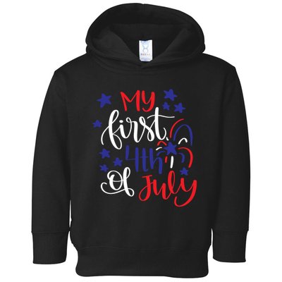 My First 4th Of July Cute Gift Toddler Hoodie