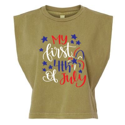 My First 4th Of July Cute Gift Garment-Dyed Women's Muscle Tee