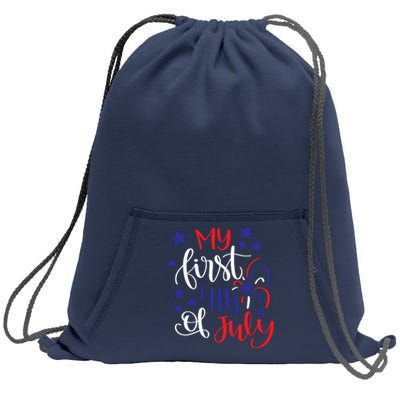 My First 4th Of July Cute Gift Sweatshirt Cinch Pack Bag