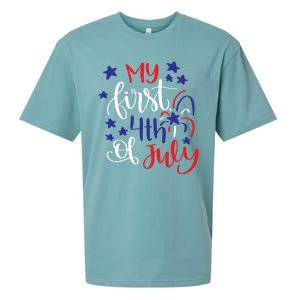 My First 4th Of July Cute Gift Sueded Cloud Jersey T-Shirt