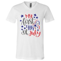 My First 4th Of July Cute Gift V-Neck T-Shirt