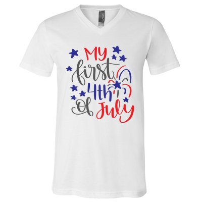 My First 4th Of July Cute Gift V-Neck T-Shirt