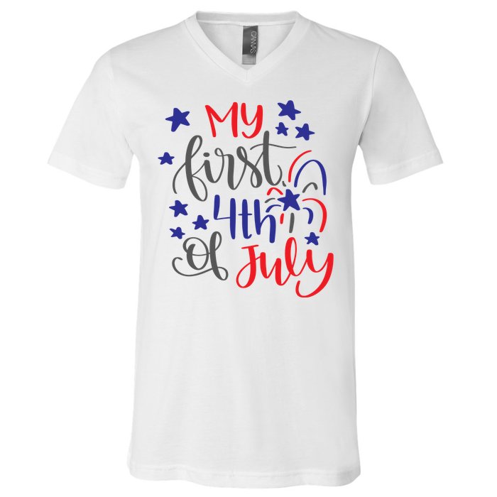 My First 4th Of July Cute Gift V-Neck T-Shirt