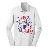 My First 4th Of July Cute Gift Silk Touch Performance Long Sleeve Polo