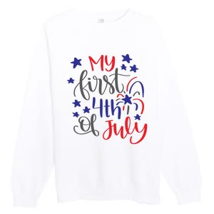 My First 4th Of July Cute Gift Premium Crewneck Sweatshirt