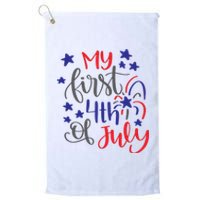 My First 4th Of July Cute Gift Platinum Collection Golf Towel