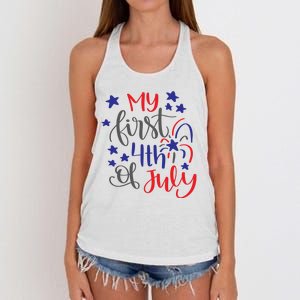 My First 4th Of July Cute Gift Women's Knotted Racerback Tank