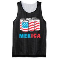 Merica Funny 4th of July Beer Patriotic USA Flag American Mesh Reversible Basketball Jersey Tank