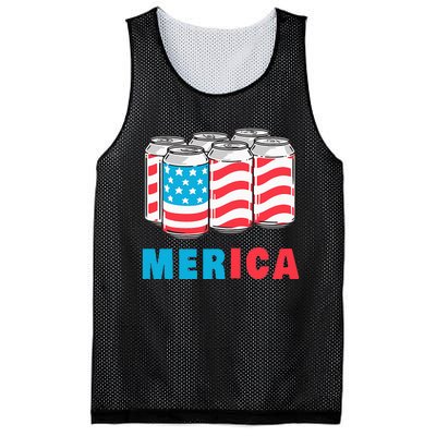 Merica Funny 4th of July Beer Patriotic USA Flag American Mesh Reversible Basketball Jersey Tank