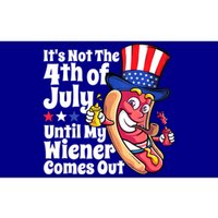 Mens Funny 4th Of July Hot Dog Wiener Comes Out Adult Humor Gift Bumper Sticker