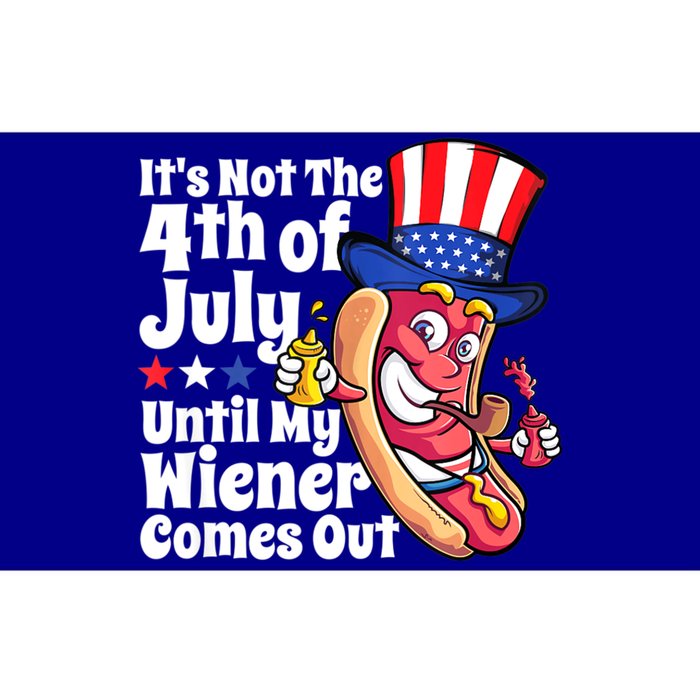 Mens Funny 4th Of July Hot Dog Wiener Comes Out Adult Humor Gift Bumper Sticker