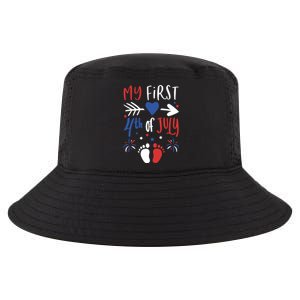 My First 4th Of July Pregnancy Patriotic Reveal Gift Cool Comfort Performance Bucket Hat