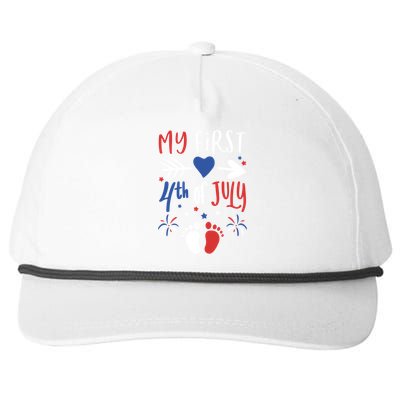 My First 4th Of July Pregnancy Patriotic Reveal Gift Snapback Five-Panel Rope Hat