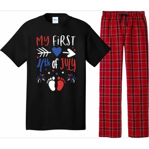 My First 4th Of July Pregnancy Patriotic Reveal Gift Pajama Set