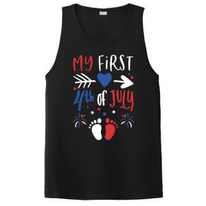 My First 4th Of July Pregnancy Patriotic Reveal Gift PosiCharge Competitor Tank