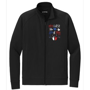 My First 4th Of July Pregnancy Patriotic Reveal Gift Stretch Full-Zip Cadet Jacket