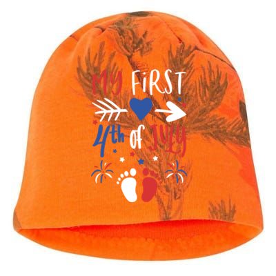 My First 4th Of July Pregnancy Patriotic Reveal Gift Kati - Camo Knit Beanie