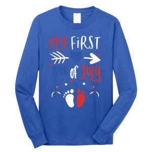 My First 4th Of July Pregnancy Patriotic Reveal Gift Long Sleeve Shirt