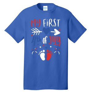 My First 4th Of July Pregnancy Patriotic Reveal Gift Tall T-Shirt