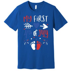 My First 4th Of July Pregnancy Patriotic Reveal Gift Premium T-Shirt